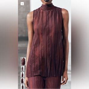 Zara Maroon Top & Pants Set